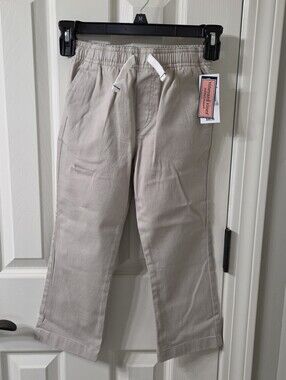 NWT Vineyard Vines OUTLET Boys Pull On Herringbone Chino Pant Taupe Color Size 6